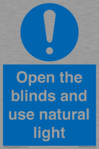 Open the blinds and use natural light
